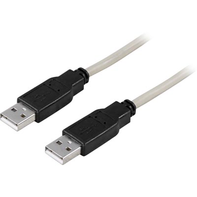 Deltaco USB 2.0 kaapeli A uros - A uros, 0.5m